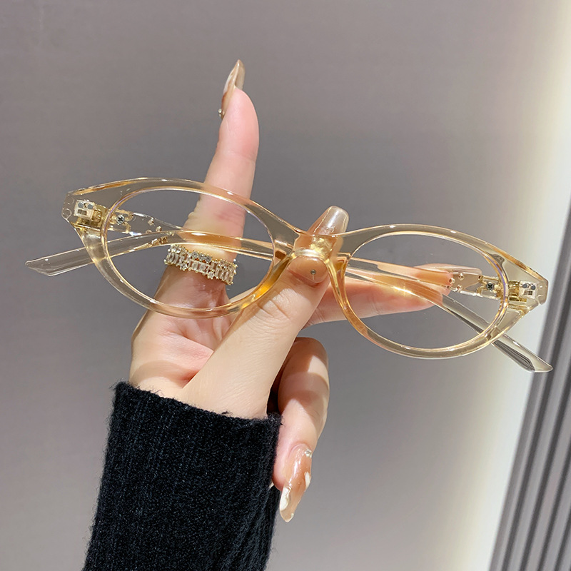 Nouvelles lunettes anti-lumière bleue à monture ovale tendance, style simple et rétro 8005