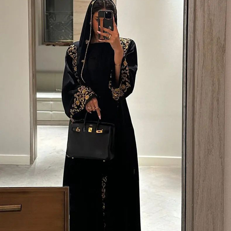 Femmes musulmanes robes 3 pièces ensembles écharpe Abaya diamants Ramadan marocain dubaï caftan fête robes arabe longue Robe Abayas costumes