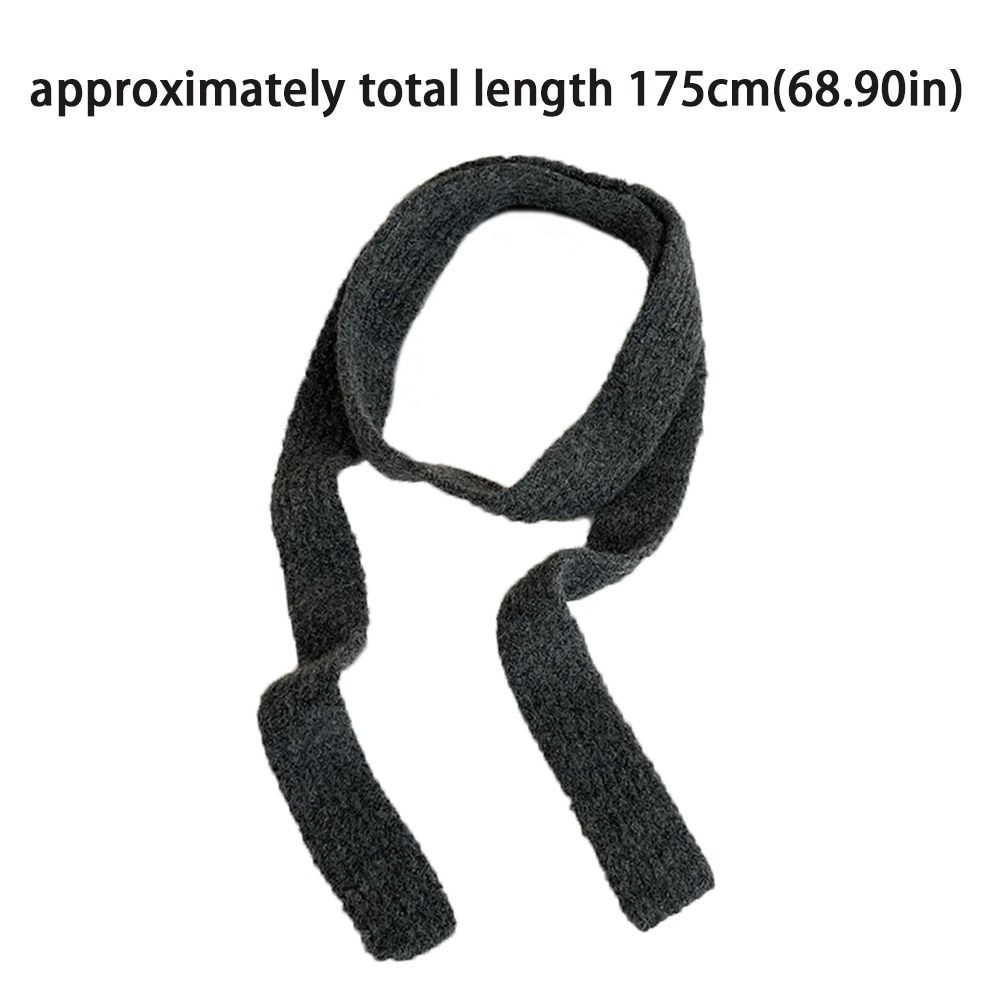 Écharpe longue pour femme en imitation laine, design étroit, foulard décoratif, écharpe en imitation cachemire, écharpe fine tricotée, streetwear