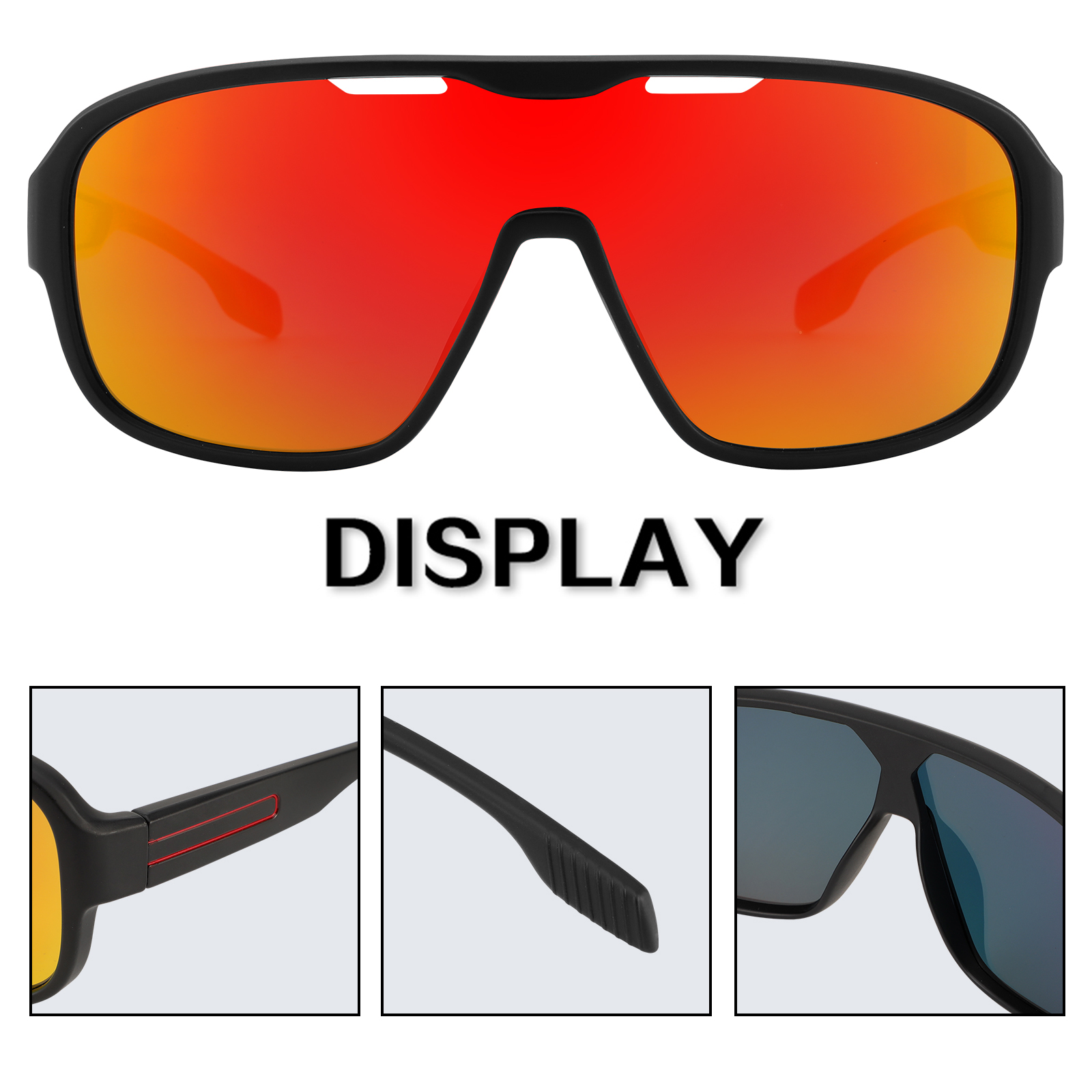 Lunettes de soleil polarisées tout-en-un avec protection solaire pour homme ou femme TR90 UV400