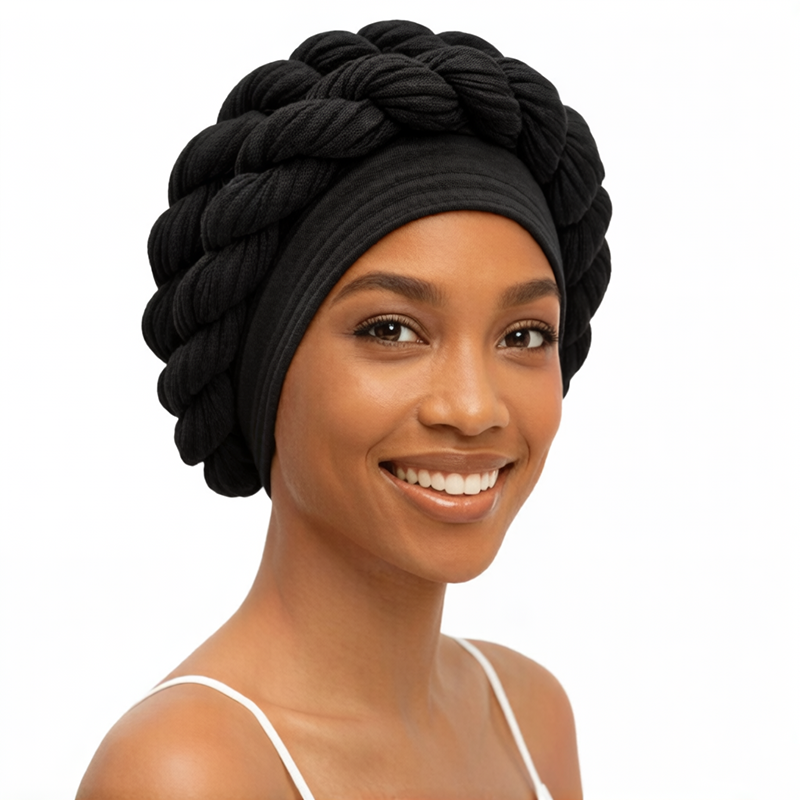 Chapeaux Turban Hijab pour Femmes, Double Couche, Torsades Africaines, Foulards Respirants, Bonnets Chimio, Chapeaux Musulmans