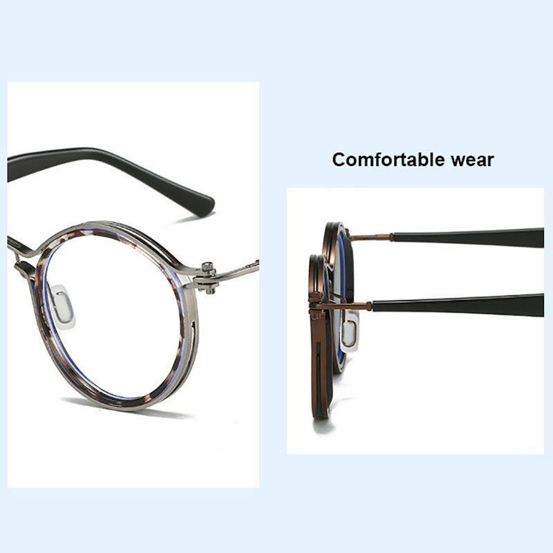 Lunettes à monture ronde rétro pour hommes et femmes, Anti-lumière bleue, marque de luxe, lunettes optiques de styliste