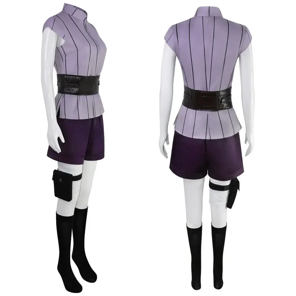 Costumes d'Halloween pour femmes Anime Cosplay Halloween Anime Ninja Cos Hyuga Hinata Cosplay vêtements de spectacle de jeu de rôle
