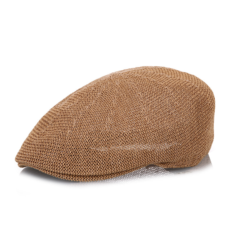 Mode béret chapeau Casquette Casquette paille maille chapeaux pour hommes et femmes enfants visières chapeau de soleil Gorras Planas casquettes plates été