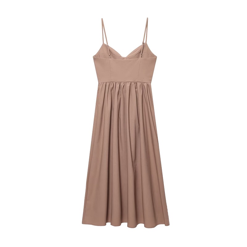 MUJER plissé Slip robe mi-longue femme Sexy dos nu robes longues pour les femmes été plage femmes robe froncé robes de soirée femme