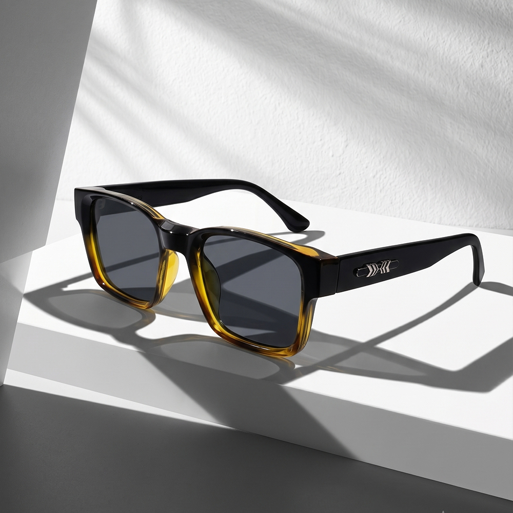 Lunettes de soleil polarisées carrées de qualité pour hommes, monture en métal, UV400, unisexes, pour voyages, randonnée, plage, pêche
