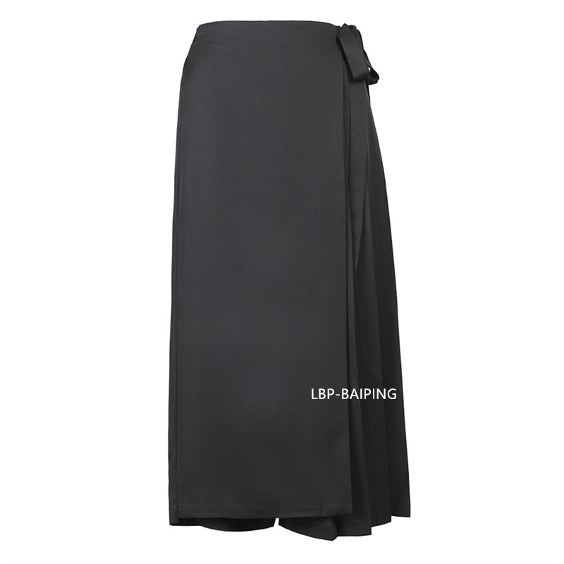 Mode coréenne nouveau automne irrégulier faux deux pièces jupe pantalon femmes pantalon à jambes larges dames taille élastique bretelles pantalon décontracté dame