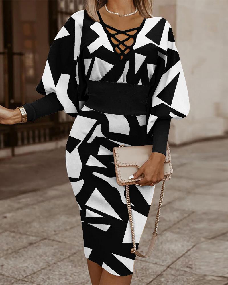 Robe évidée à manches longues et col en V pour femmes, robes de hanche, pack de taille, mode décontractée, été, automne, 2022