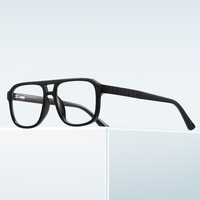 Monture de lunettes carrée classique pour homme en TR90, ultra-légère, avec branches antidérapantes, lunettes fiables pour un confort professionnel et quotidien