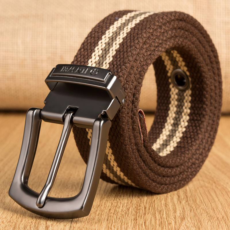 Ceinture militaire tactique en toile pour homme, accessoire décontracté avec ardillon métallique, sangle à boucle détachable, 140, 150, 160 cm