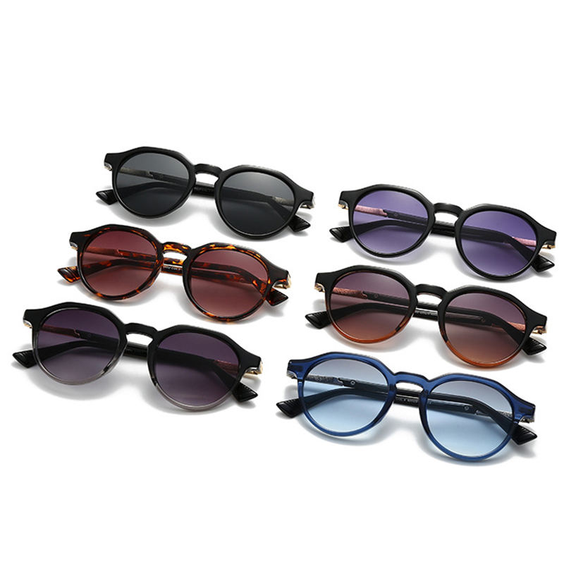 SHAUNA nouvelles femmes rondes dégradé lunettes de soleil nuances UV400 rétro hommes tendance Punk lunettes de soleil