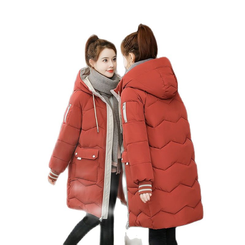 Manteaux d'hiver pour femmes 2026, parkas longs, doudounes en coton à capuche, manteaux épais et chauds, vestes coupe-vent décontractées pour étudiantes.