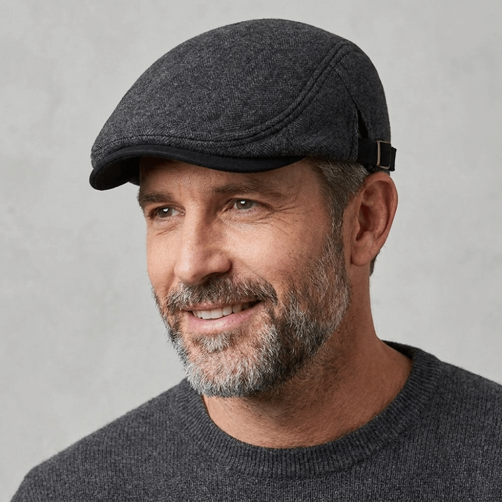 Béret en coton simple pour homme, style britannique, chaud, en laine, casquette à visière respirante, chapeau de newsboy, automne et hiver