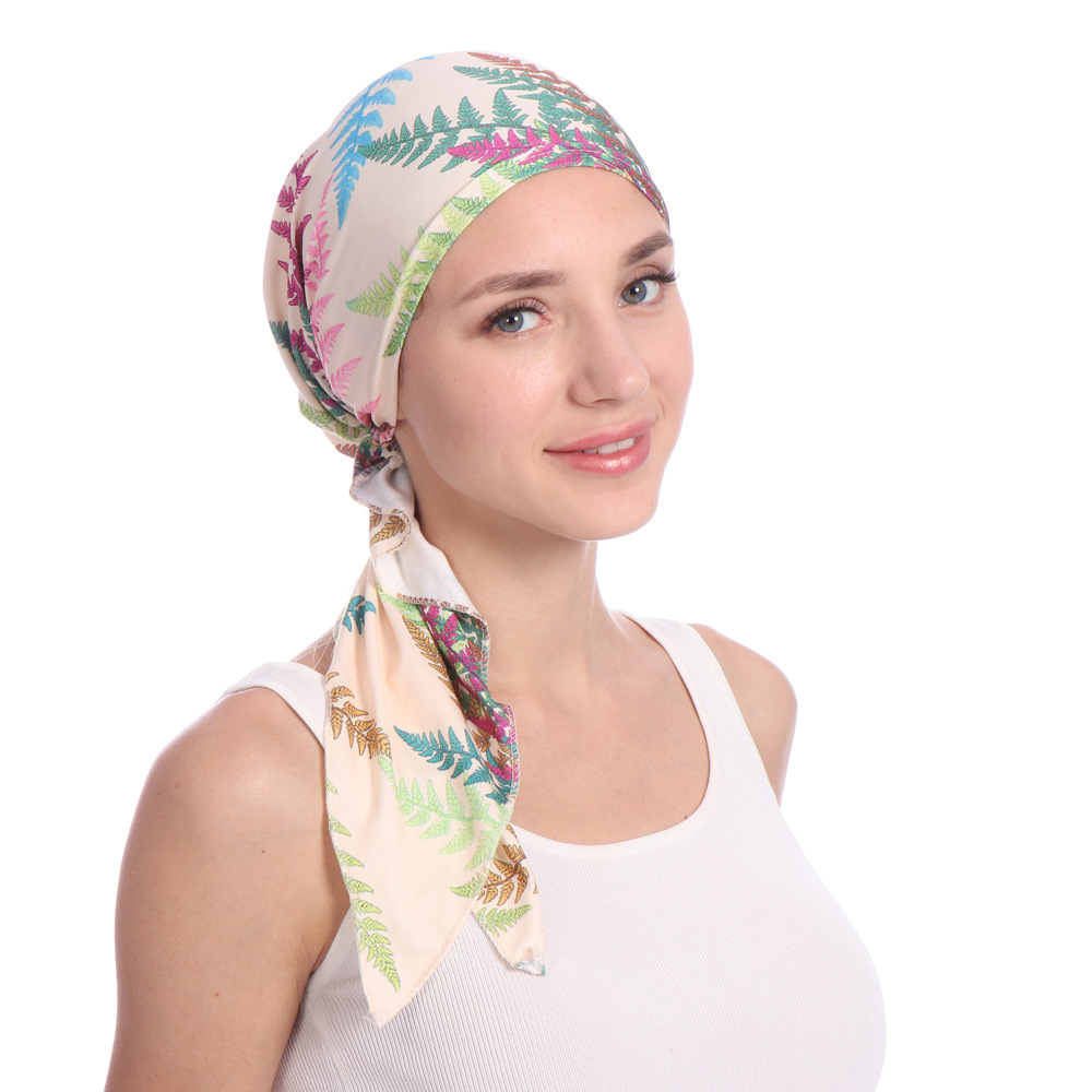 Bonnet Turban Imprimé Tendance pour Femme, Sous-Hijab Musulman, Couvre-Chute de Cheveux, Bonnets, Foulard à Longue Queue, Bandana Extensible