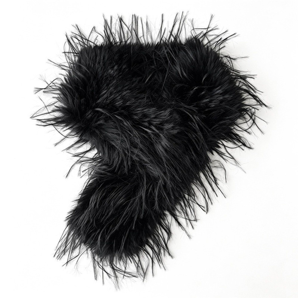 Écharpe d'hiver tendance à pompons épais, coupe-vent, chaude, en fausse fourrure, protection du cou