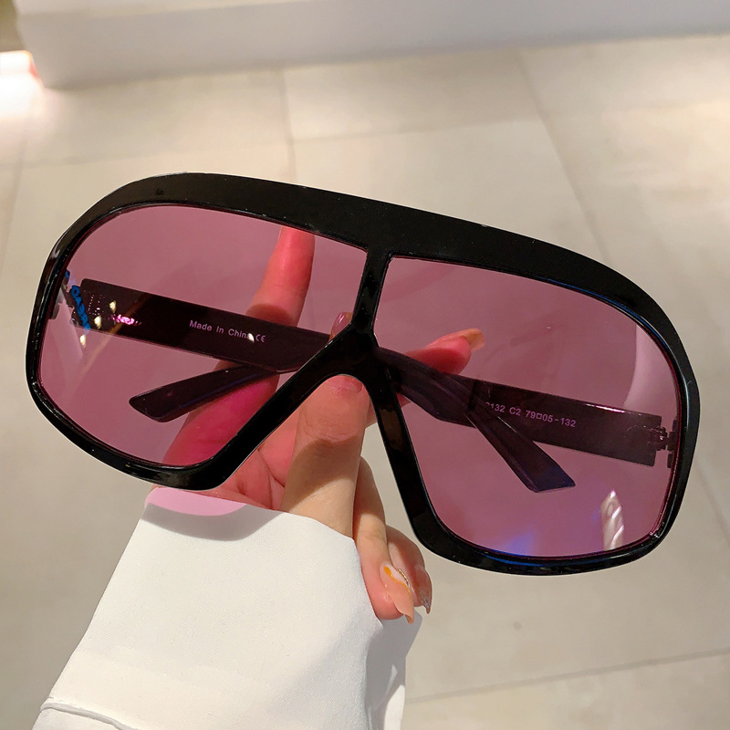 Lunettes de soleil Y2K pour hommes et femmes, lunettes de soleil chimsun, grand cadre, nuances de luxe, mode vintage, créateur de marque punk