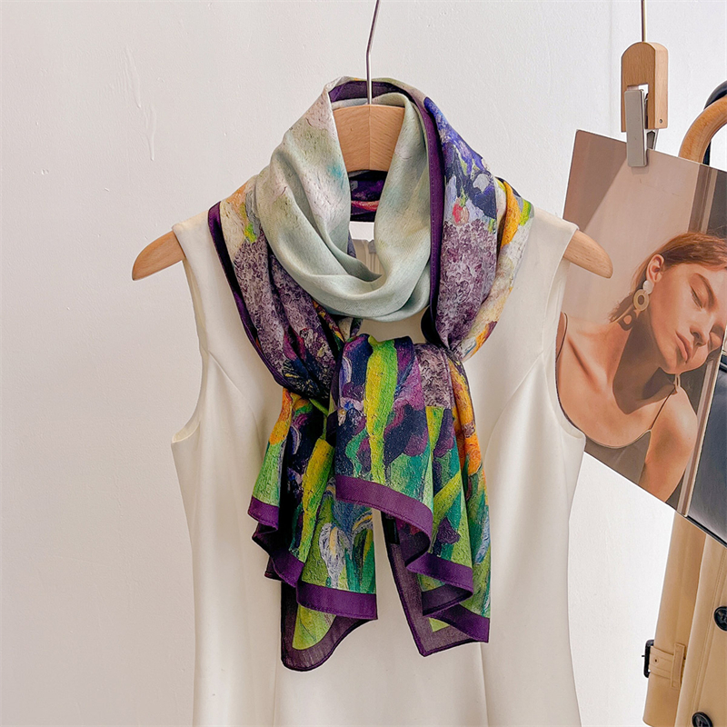 Foulards de luxe en laine et soie, châle Design chaud d'hiver, écharpe élégante pour femmes, Hijab Pashmina Bufanda, Long Foulard féminin 2025