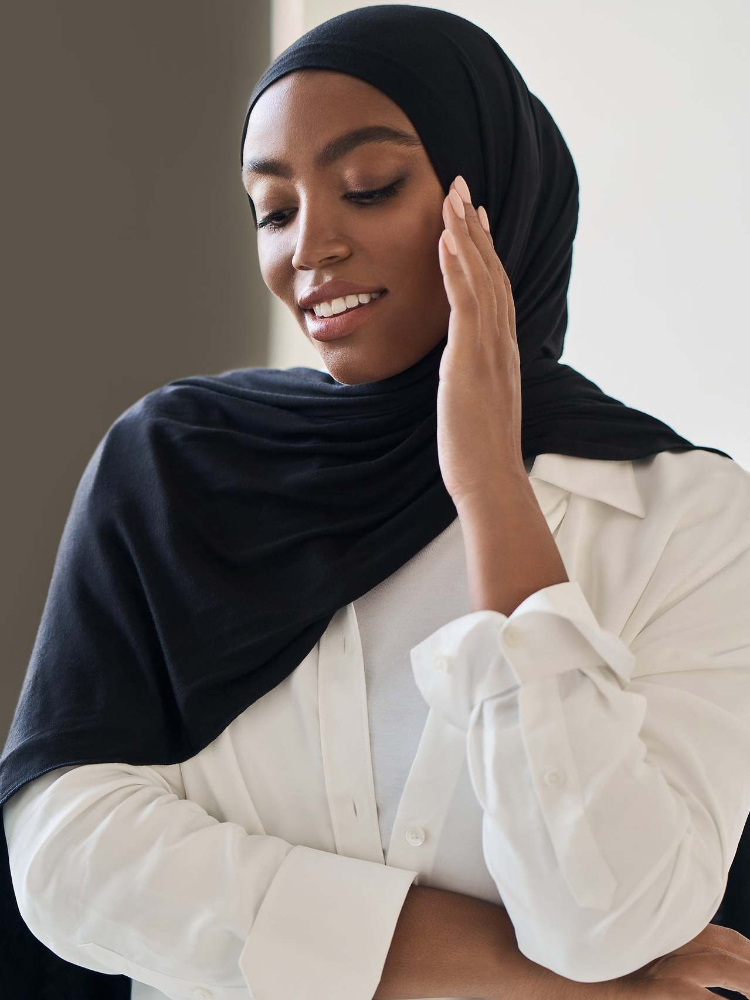 Ensemble Hijab et sous-bonnet en jersey modal 29 couleurs – Foulard musulman en coton doux et élastique de qualité supérieure, turban, bonnet, hijab saoudien