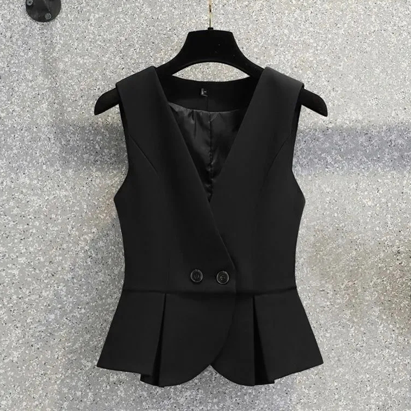 Costume pour femmes gilet veste 2025 printemps été mode tempérament femme gilet être tout-match haut de gamme lâche dames vêtements d'extérieur