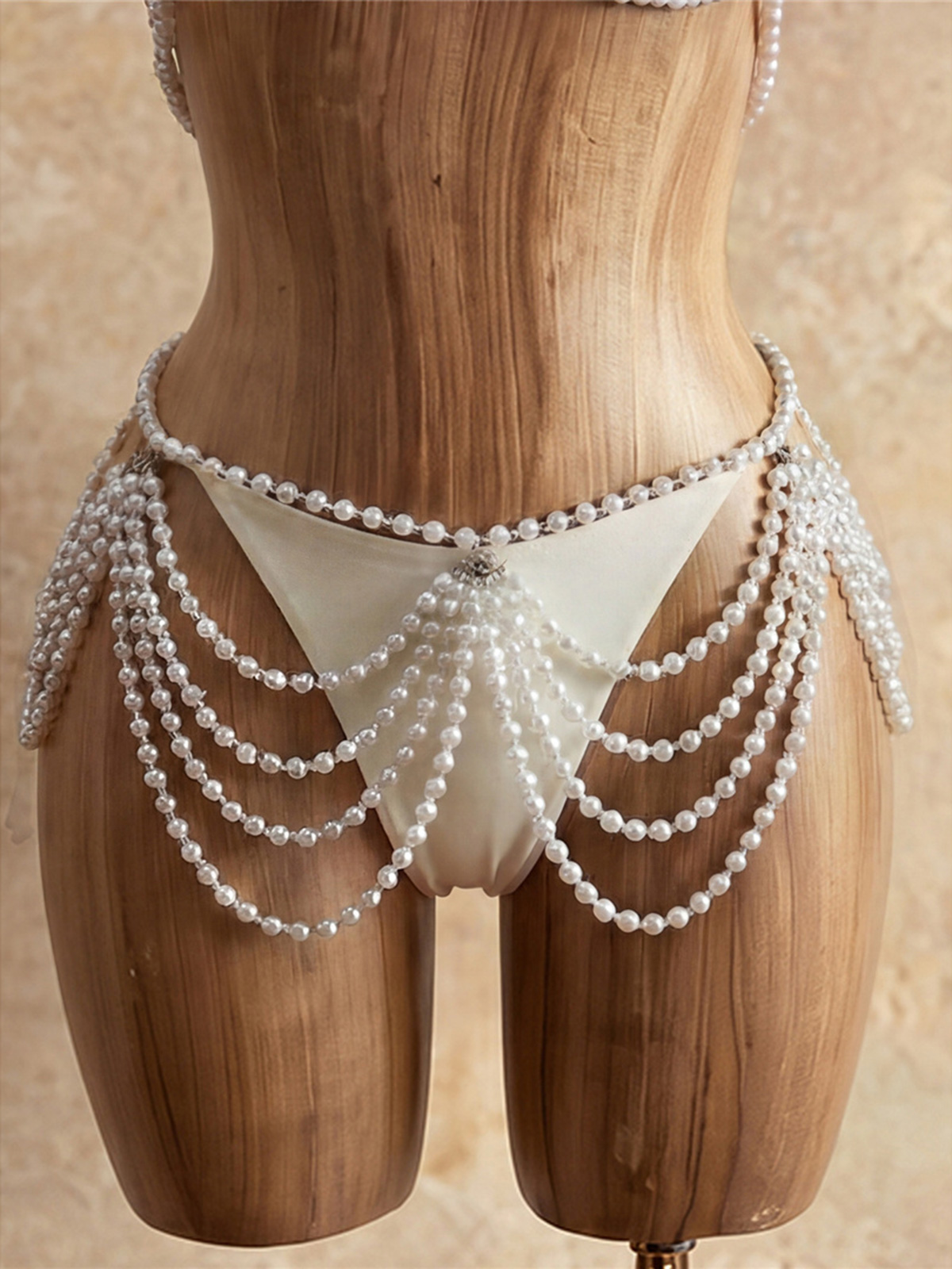 Ensemble bikini quatre pièces 2026 avec perles et perles de culture, maillot de bain halter pour femme, tenue de plage V8223