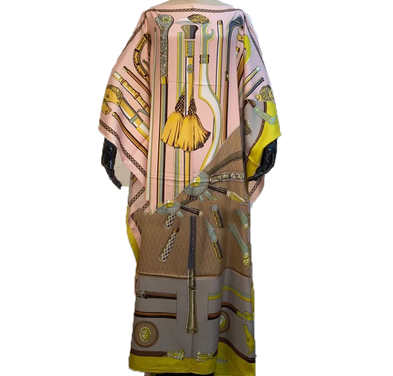 Robe africaine pour femmes, élégante, imprimée, style boho, kaftan, maxi, Turquie, abinjaya riche, caftan, été