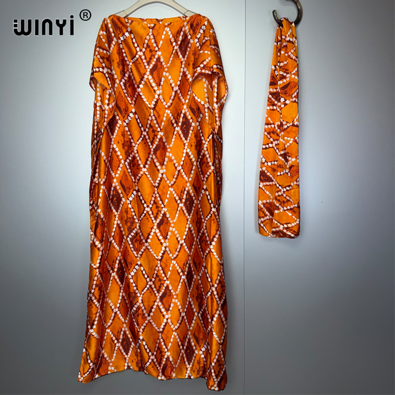 Robe traditionnelle africaine musulmane WINYI pour femme, abaya de luxe Dubaï, kaftan, robe de soirée élégante, robe longue maxi, vêtements de plage.