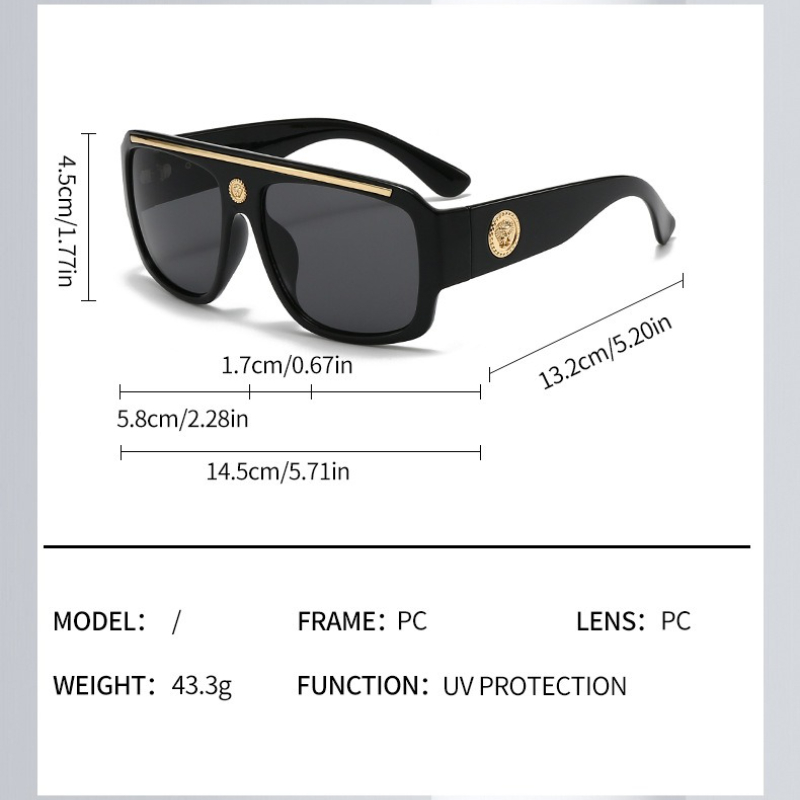 Marque de mode lunettes de soleil de créateur de luxe hommes femmes 2025 surdimensionné Vintage Punk nuances lunettes été voyage lunettes de soleil en plein air