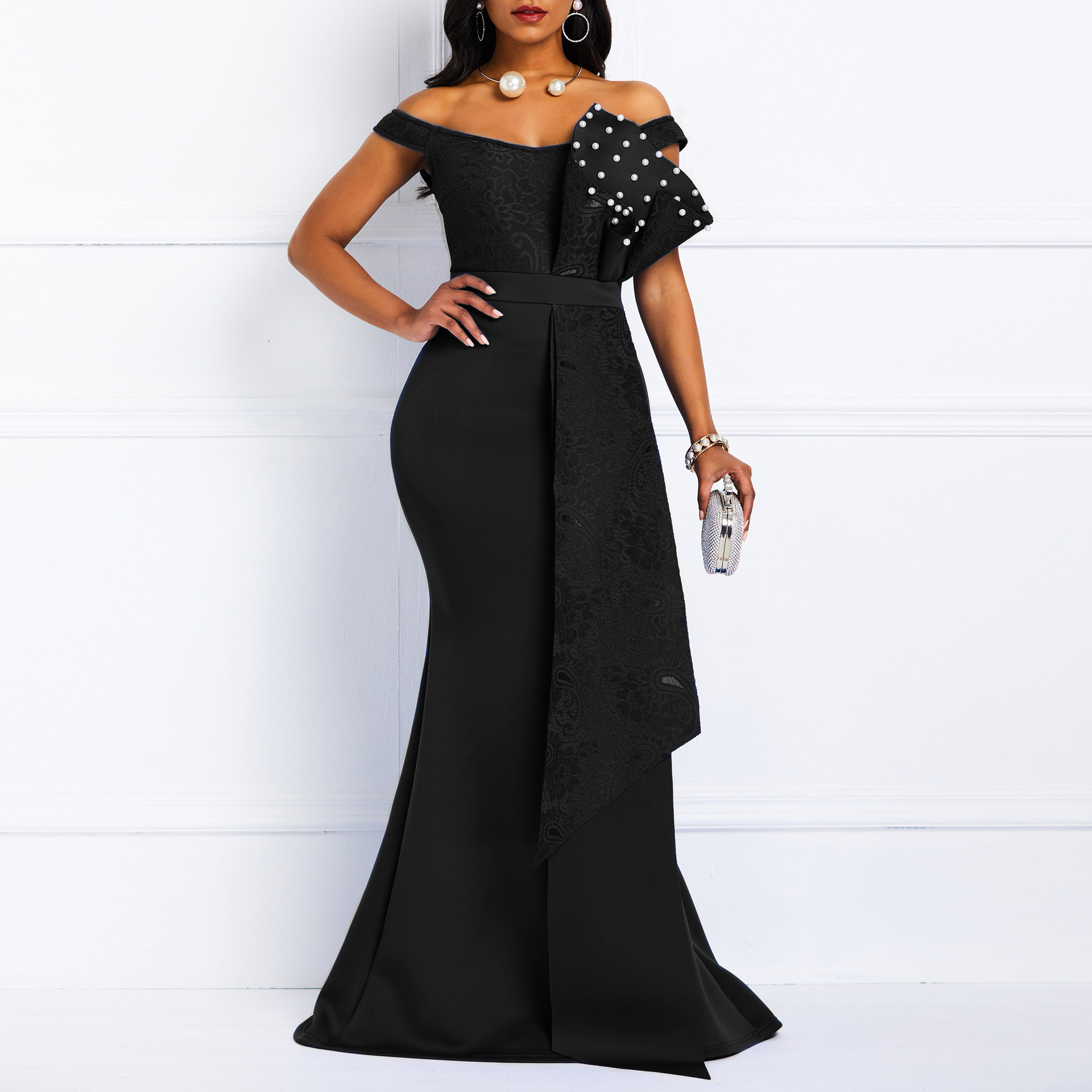 Robe africaine longue pour femmes, printemps et automne 2021