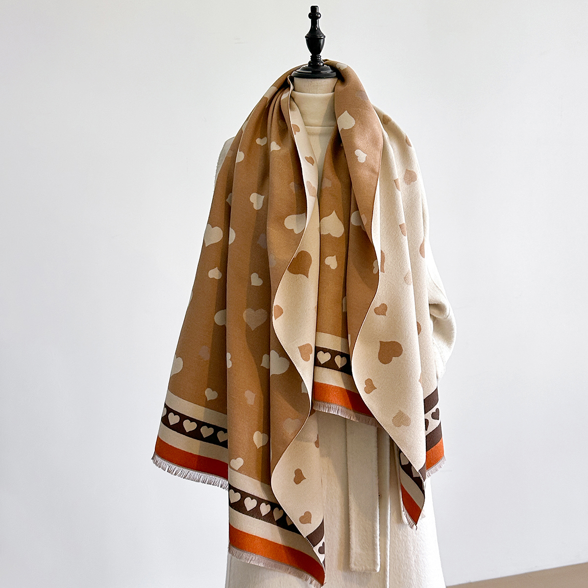 2025 conçu femmes hiver chaud cachemire châle-mode écharpe foulard Pashmina tête écharpe Wrap Poncho & Echarpe