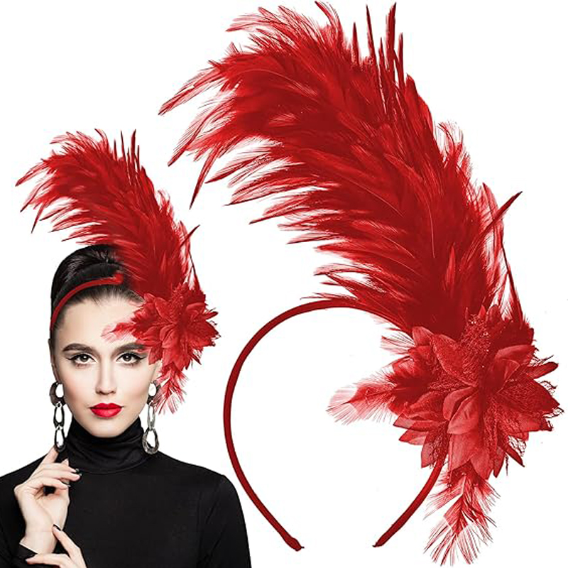 Bandeau de sauna Fascinateur en plumes pour femme, chapeau Fascinateurs, fleur Tea Party, pièce de sauna, testostérone, chapeau Derby, années 1920