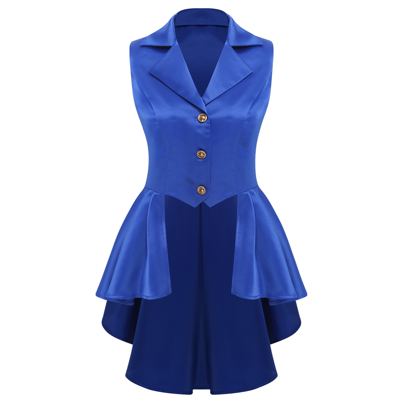 Gilet sans manches pour femme, style steampunk victorien, veste sans manches, haut à col rabattu, débardeur de smoking, tenue gothique cosplay