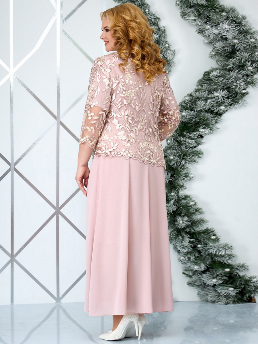 Robes longues grande taille femme broderie florale robes de soirée élégantes vêtements pour femmes potelées grande taille vêtements