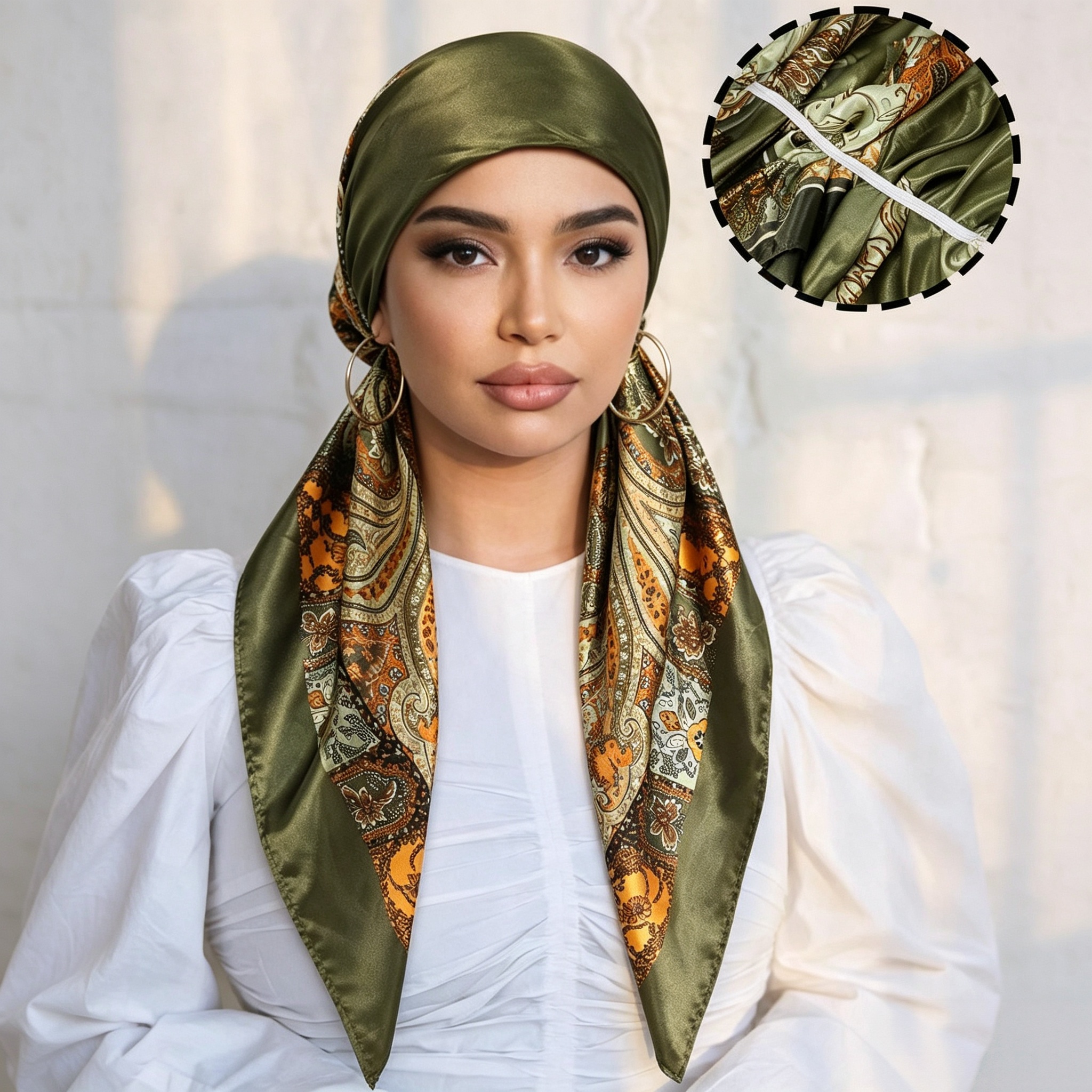2026 Foulard en satin doux pour femmes, Turban musulman tendance, Bonnet de chimiothérapie, Couvre-chute de cheveux, Bandana élégant