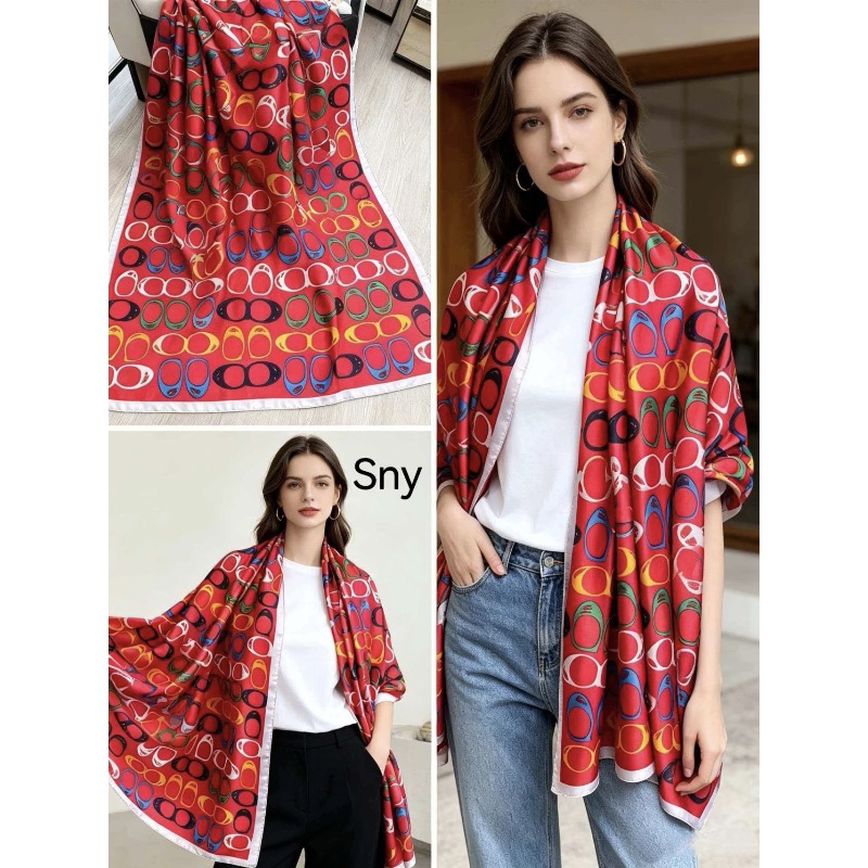 Écharpe de luxe pour femme 180x90 cm, foulard en soie douce de qualité supérieure, châle, couvre-maillot de plage, bandana pour femme