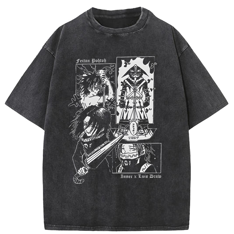 Feitan hommes T-Shirt Anime T-Shirt décontracté chemise à manches courtes col rond T-Shirt coton été Streetwear Anime vêtements