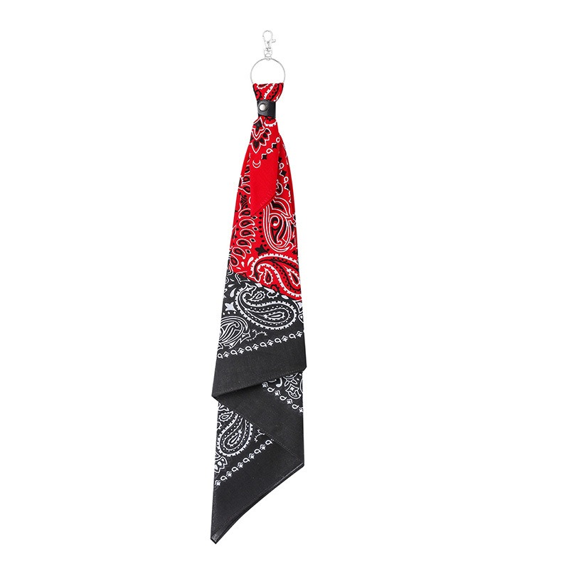 Bandeau Hip-hop avec maillons de chaîne, petit foulard carré, accessoires polyvalents pour la danse urbaine