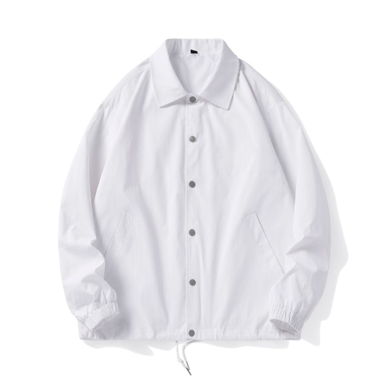 Veste Homme Printemps-Automne à Col Rabattu, Coupe Décontractée, Simple Boutonnage, Coupe-Vent Courte pour Homme