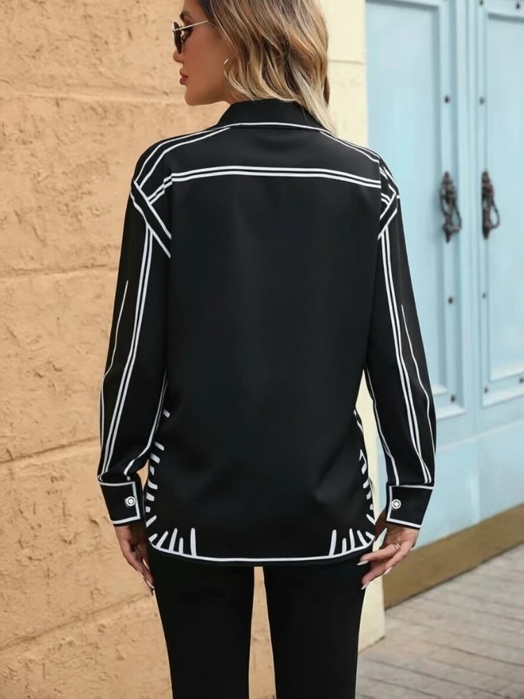 Chemises imprimées tendance pour femmes, nouvelles blouses chics pour femmes, hauts printemps-été, Blusas Mujer