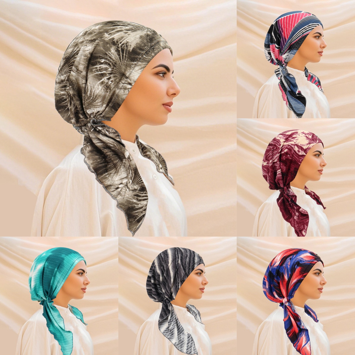 Femmes Hijabs foulard Hijab chimio casquette Turban pré-attaché chapeaux Bandana Cancer perte de cheveux foulard tête enveloppement chapeau extensible