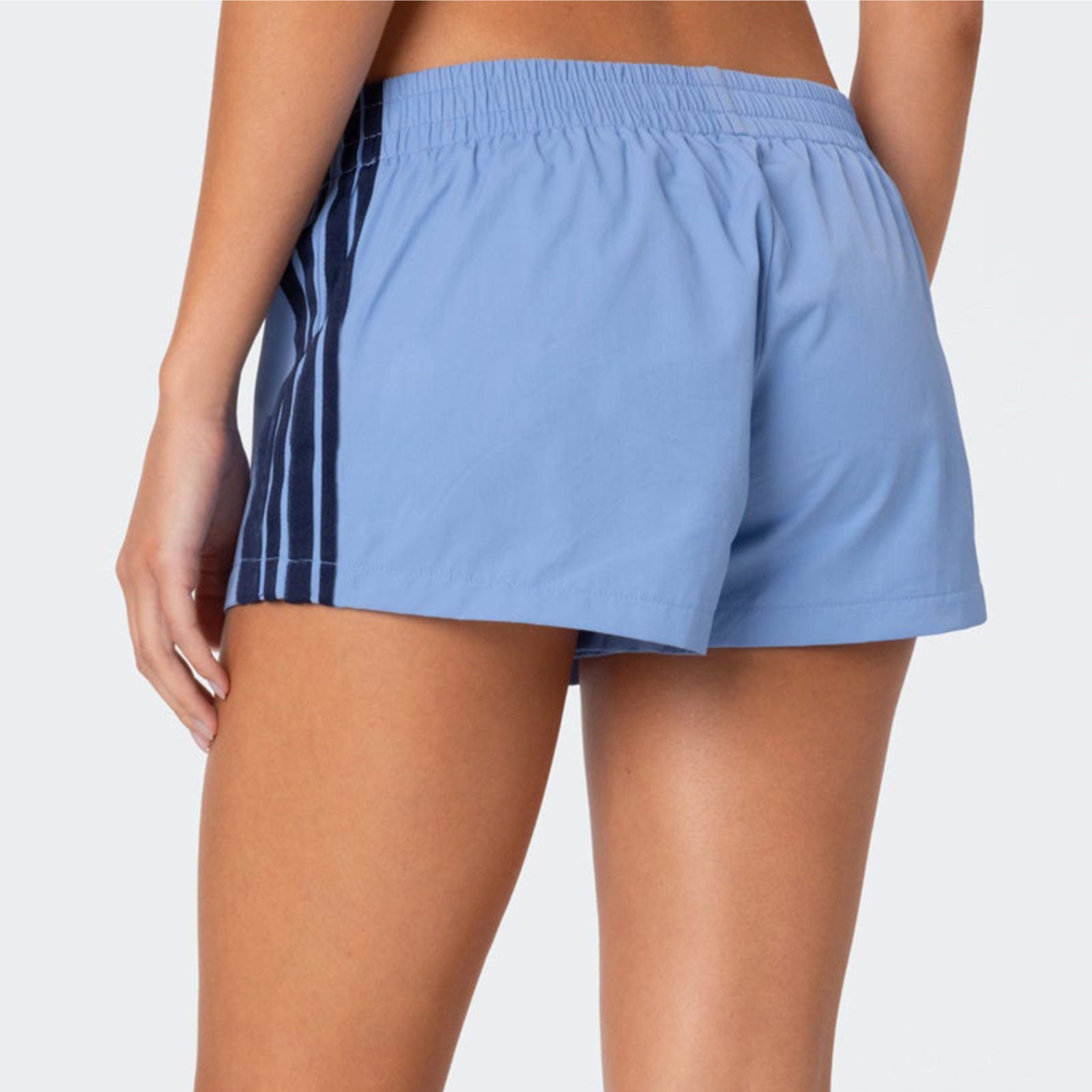 Short de sport pour femmes, décontracté, mode, imprimé à rayures, taille élastique, mini short, entraînement, pantalon court, short de plage, été