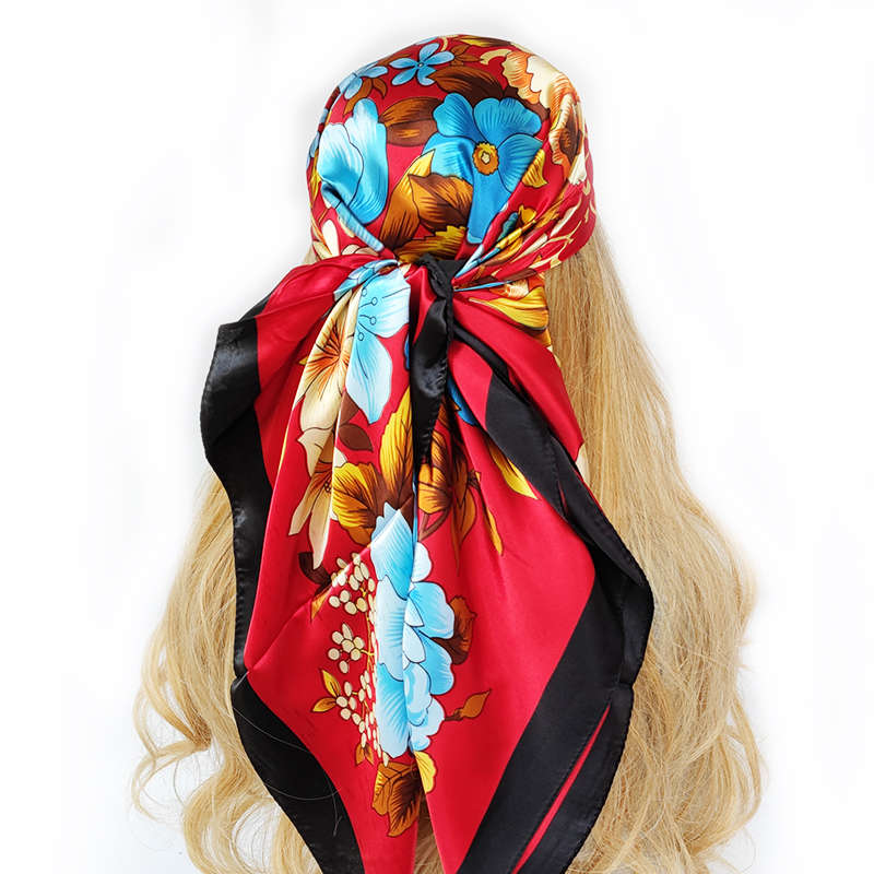 Foulard carré mode soie Satin imprimé petite tête cou écharpe femmes foulard foulard femme Bandana châle accessoires