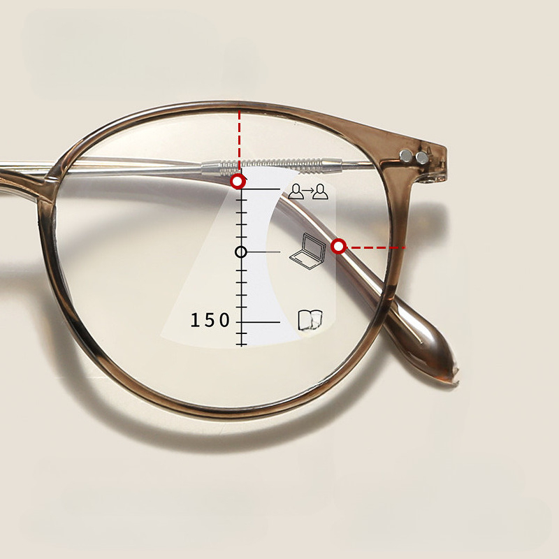 Lunettes de lecture tendance pour femmes, nouveau style rond, anti-lumière bleue, pour ordinateur, avec correction de la vue