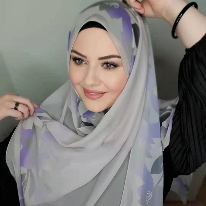 Mode musulmane en mousseline de soie Hijab Abaya Hijabs pour femme femmes Jersey robe Abayas Turbans écharpe Turban tête instantanée sous-capuchon châle
