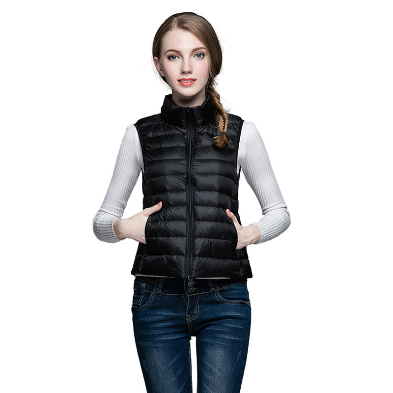 Femmes sans manches gilet vestes hiver mode mâle coton rembourré gilet manteaux femmes col montant chaud gilets vêtements