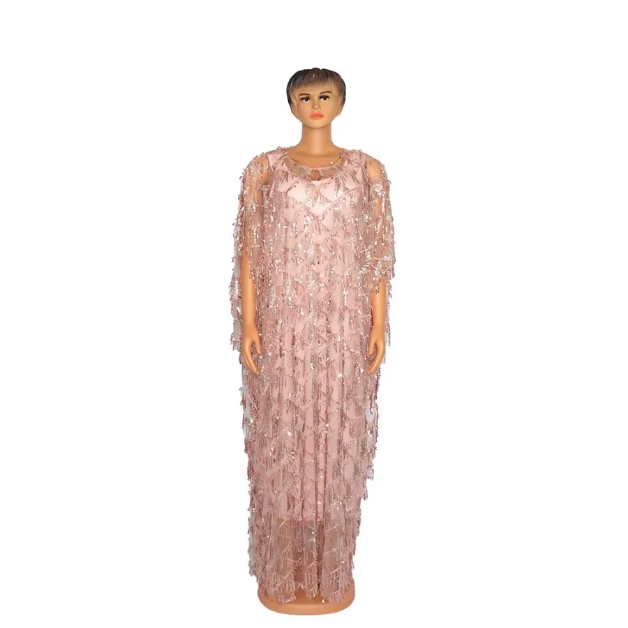Robe de maman africaine personnalisée, mode de luxe, qualité, bretelles à paillettes brillantes + jupe intérieure