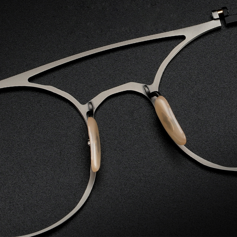 Pilote Double IP titane lunettes cadre hommes rétro luxe myopie optique Prescription lunettes femmes personnalité marque lunettes