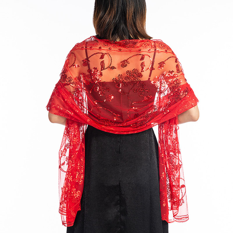 Femmes robe de soirée mariage châle paillettes haussement d'épaules enveloppes 2020 nouveau solide fête châle écharpe gland mariée boléro Cape Mariage haussement d'épaules