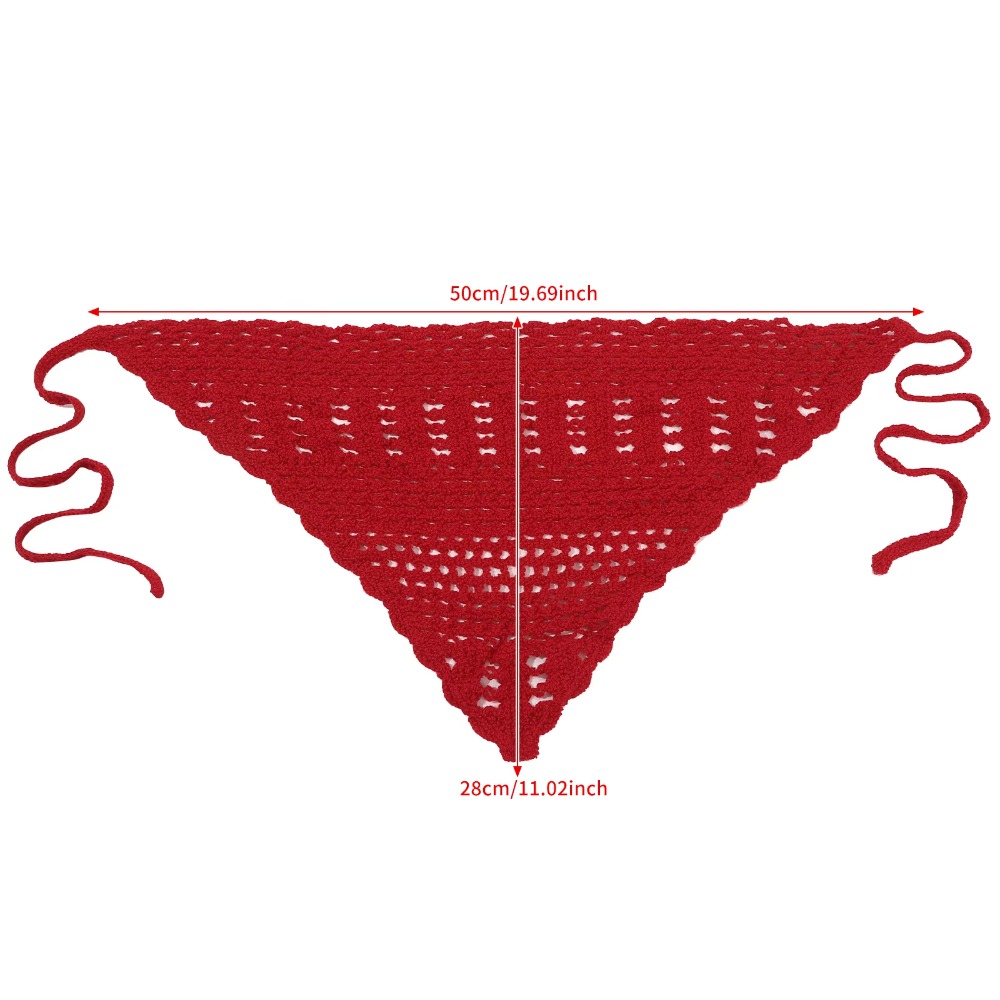 Bandeau tricoté ajouré tendance, fait main, doux, en crochet, couleur unie, foulard pour cheveux femme