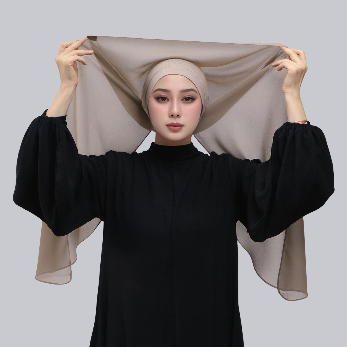 Femmes en mousseline de soie Hijab châles avec boucle magnétique couleur unie Ramadan tête enveloppement islamique Hijabs foulards dames Turban bandeau