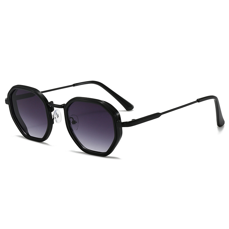 Lunettes de soleil rondes en métal style punk pour femme, nouveau modèle de luxe, lunettes de soleil rétro élégantes, lunettes de mode